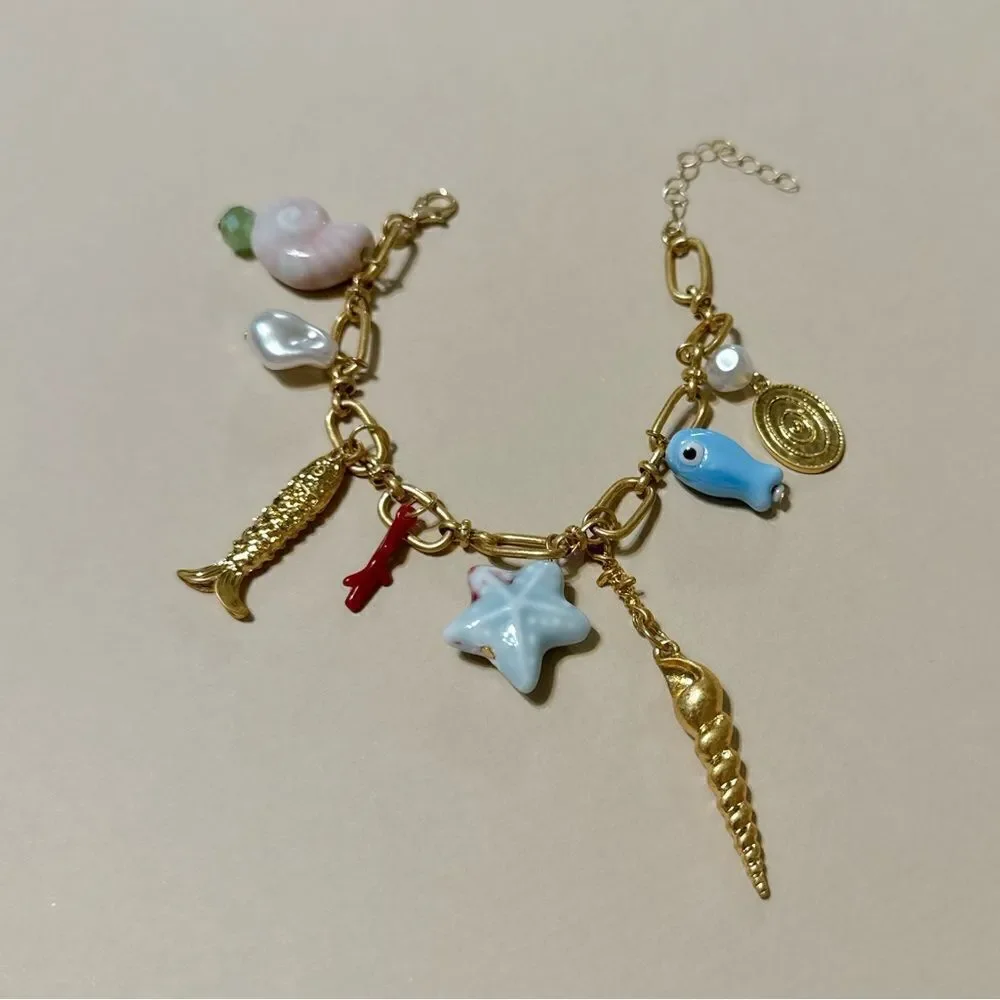 Sea charm bracelet N727